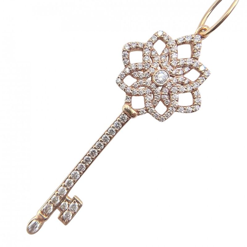 Tiffany & Co Necklace Women's Pendant Woven Key Jewelry Accessories 18k PG