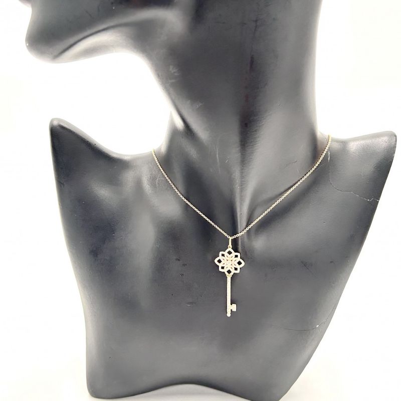 Tiffany & Co Necklace Women's Pendant Woven Key Jewelry Accessories 18K PG