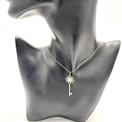 Tiffany & Co Necklace Women's Pendant Woven Key Jewelry Accessories 18k PG