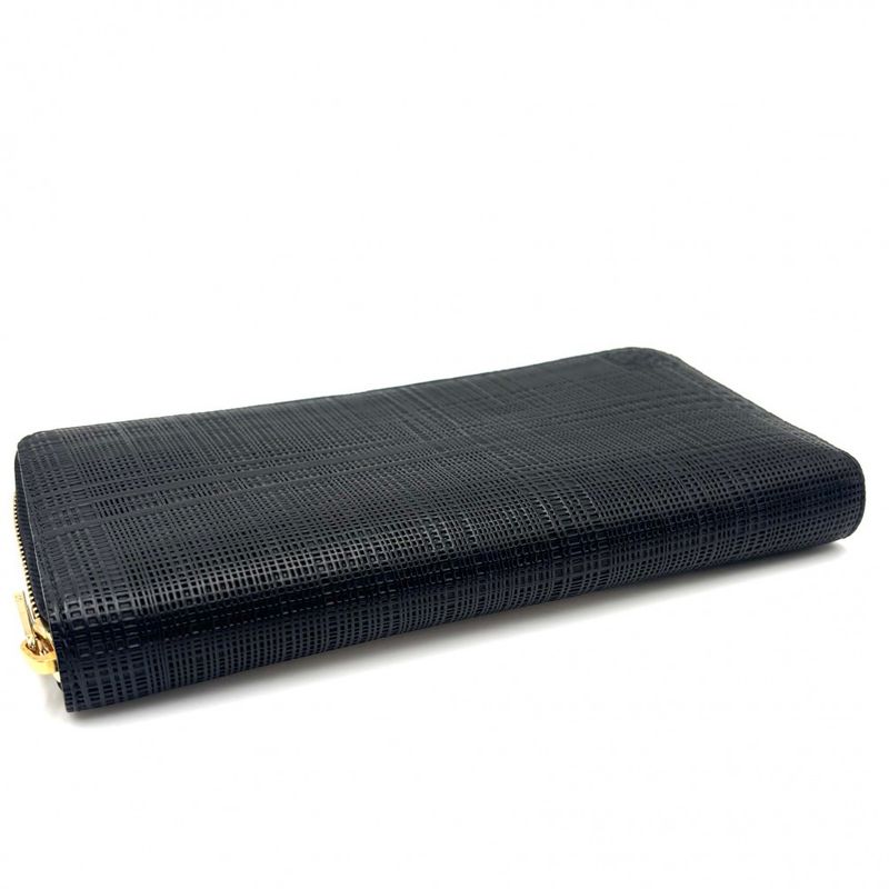 Loewe Long Wallet Women's Anagram Long Wallet Round Zipper Loewe Leather Black