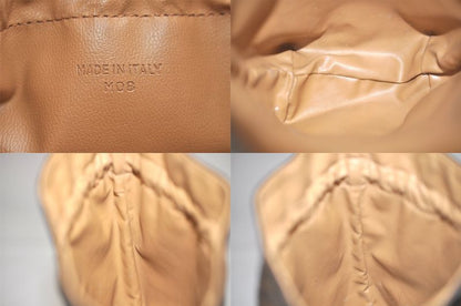 Celine Macadam Blazon Pattern Drawstring Shape Pouch Pvc Leather Brown 4531n