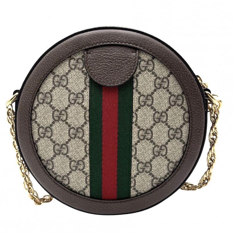 Gucci Shoulder Bag Women's Ophidia GG Mini Round Crossbody Sherry Line Bag