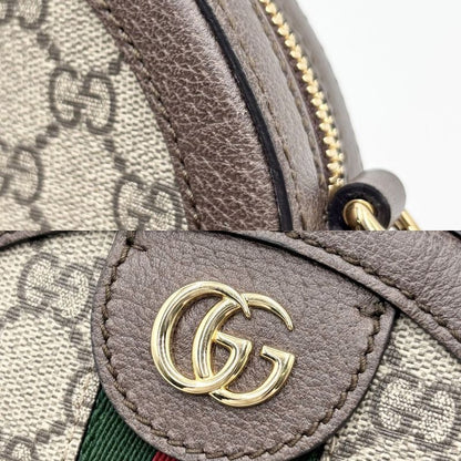 Gucci Shoulder Bag Women's Ophidia GG Mini Round Crossbody Sherry Line Bag
