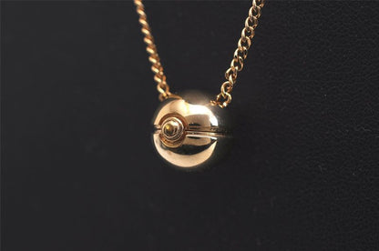 Fendi Pokemon Pokeball Gold Tone Chain Pendant Necklace Box 4537n
