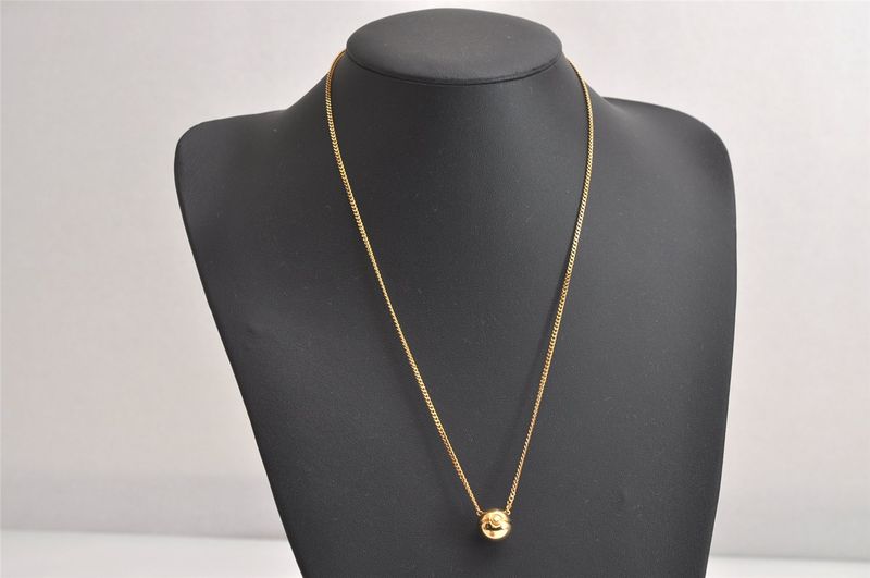 Fendi Pokemon Pokeball Gold Tone Chain Pendant Necklace Box 4537n