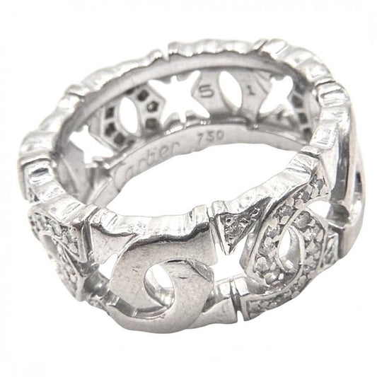 Cartier Rings Unisex Entrelacés Jewelry Accessories 18k WG Au750 Men's Women's