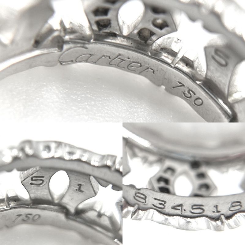 Cartier Rings Unisex Entrelacés Jewelry Accessories 18k WG Au750 Men's Women's
