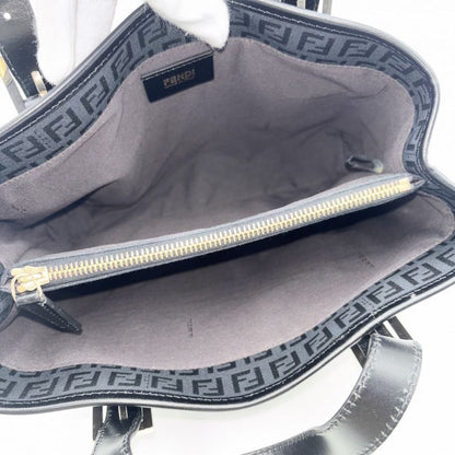 Fendi Handbag Women's Zucchino Tote Bag Fendi 8bh237 Canvas Leather Black Gold