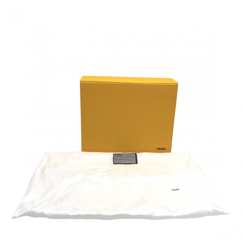 Fendi Handbag Women's Zucchino Tote Bag Fendi 8bh237 Canvas Leather Black Gold