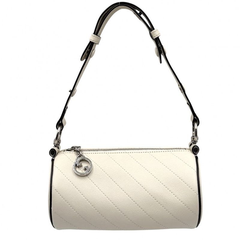 Gucci Handbag Women Blondi Mini Shoulder Bag Gucci 760170 Leather White Silver