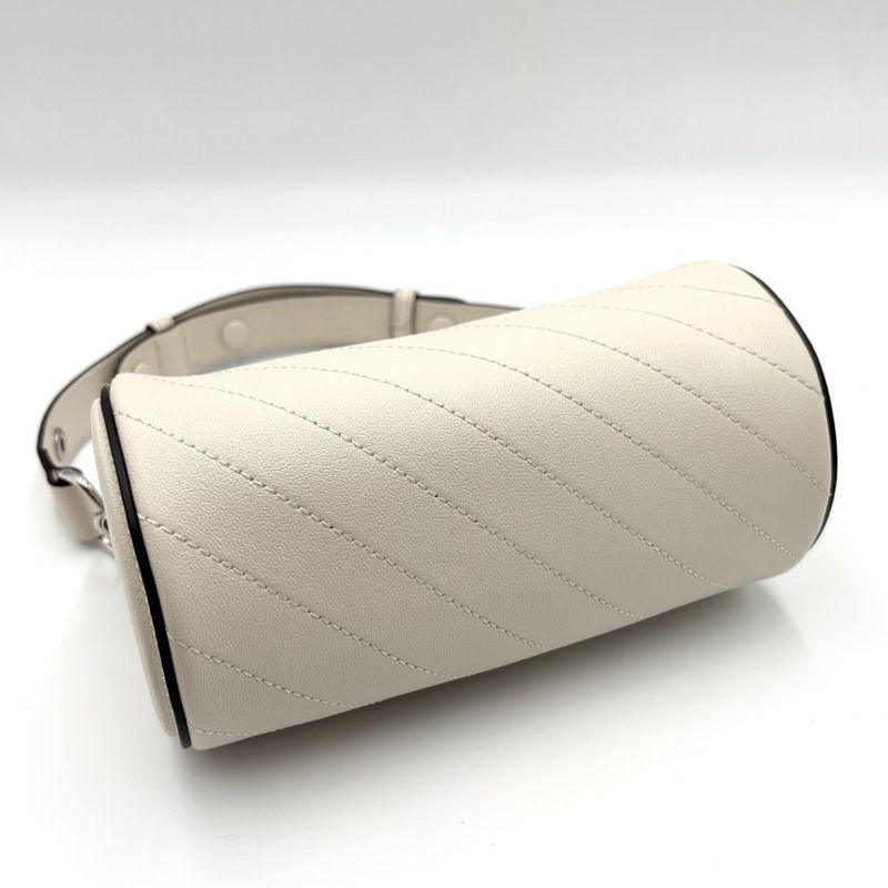 Gucci Handbag Women Blondi Mini Shoulder Bag Gucci 760170 Leather White Silver