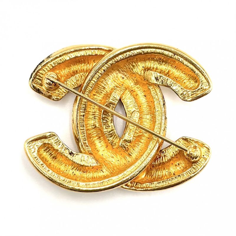 Chanel Brooch Ladies Matelasse Coco Mark Accessories Coco Vintage Chanel GP