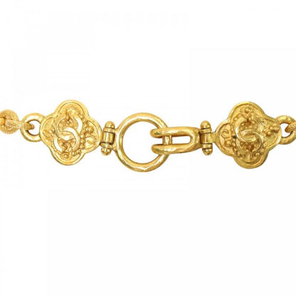 Chanel Necklace Ladies Coco Mark Vintage Accessories Triple Coco Long Necklace