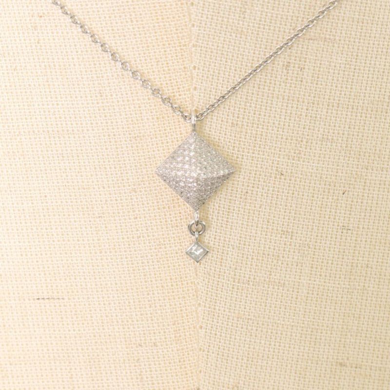 Hermes Necklace Women's Medallion Pendant Jewelry With Adjuster 18k Gold 750wg