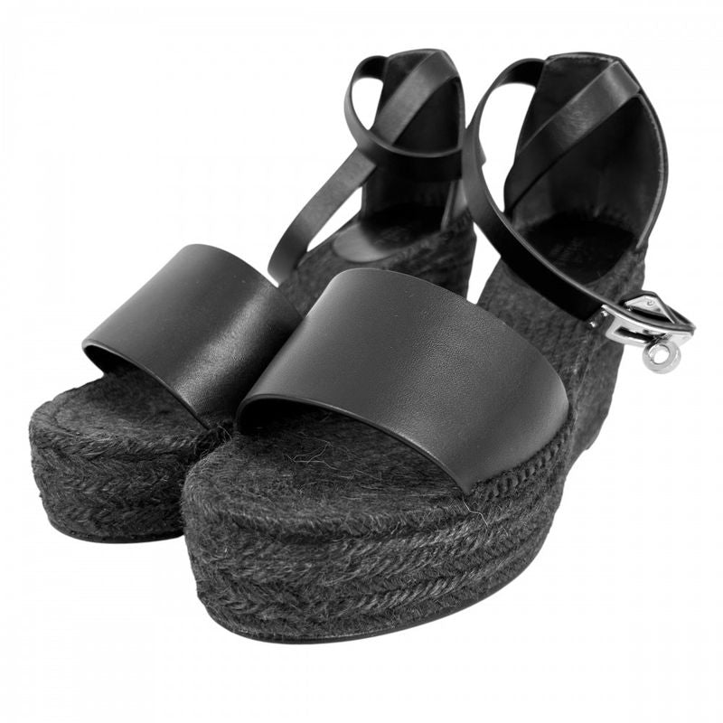 Hermes Sandals Women's Espadrilles Tivoli Kelly Thick Soles Shoes 37 Size