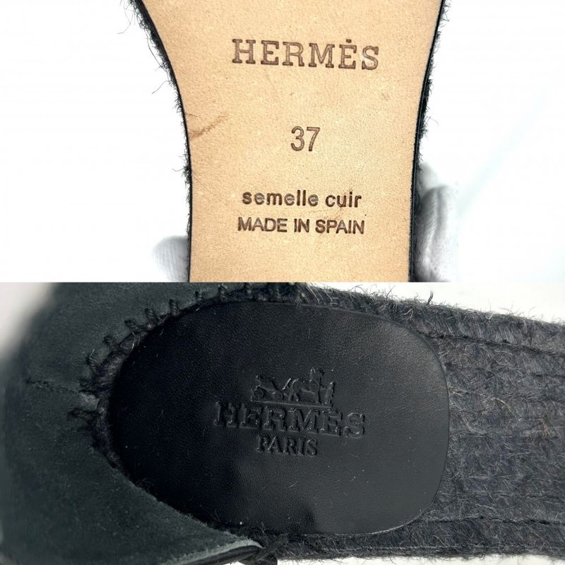 Hermes Sandals Women's Espadrilles Tivoli Kelly Thick Soles Shoes 37 Size