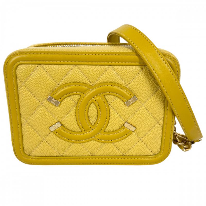 Chanel Shoulder Bag Women Matelasse CC Filigree Mini Pochette Shoulder Crossbody