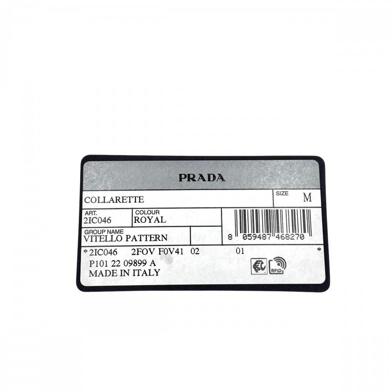 Prada Choker Women Triangle Logo Accessories Prada Leather 2ic046 Black White