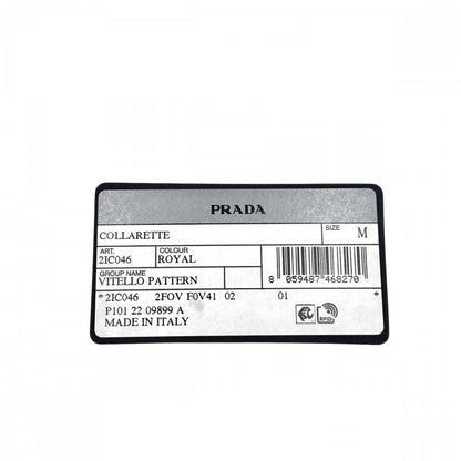 Prada Choker Women Triangle Logo Accessories Prada Leather 2ic046 Black White