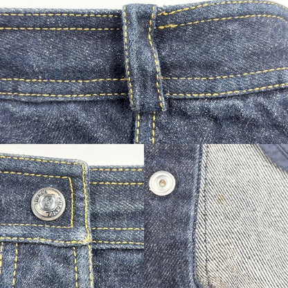 Chanel Skirt Women's Denim Mini Skirt Coco Button Bottoms Vintage Coco Mark