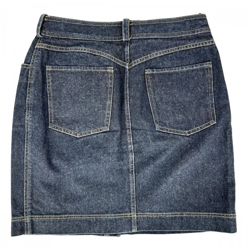 Chanel Skirt Women's Denim Mini Skirt Coco Button Bottoms Vintage Coco Mark