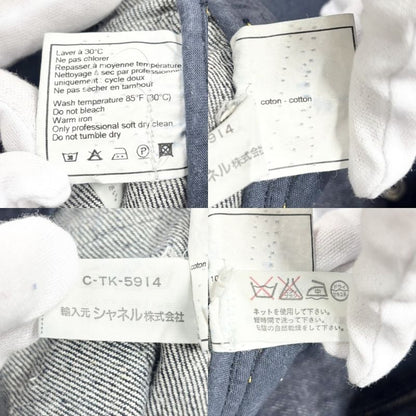 Chanel Skirt Women's Denim Mini Skirt Coco Button Bottoms Vintage Coco Mark