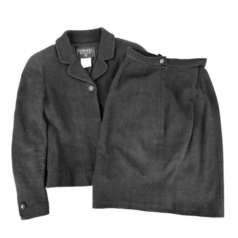 Chanel Setup Women's Jacket Skirt Coco Mark Coco Button Apparel Clothing Chanel