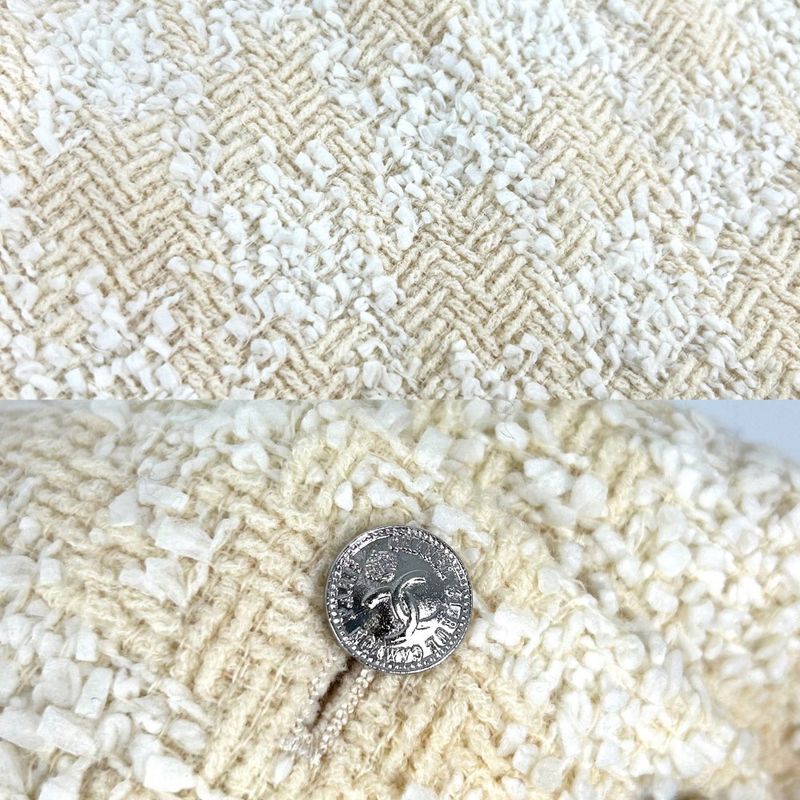 Chanel Skirt Women's Tweed Coco Button Bottoms Vintage Coco Mark Apparel