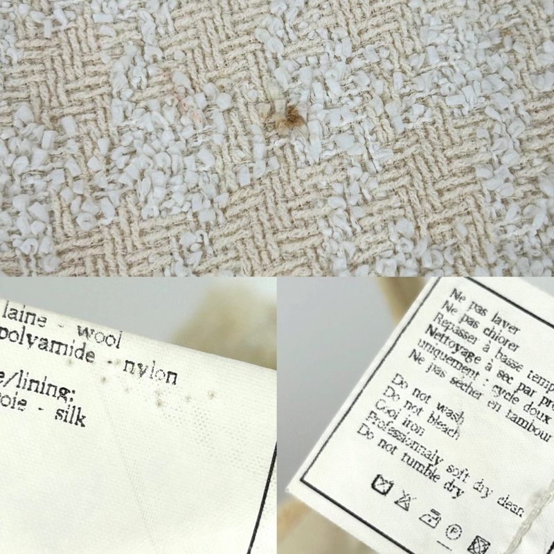 Chanel Skirt Women's Tweed Coco Button Bottoms Vintage Coco Mark Apparel