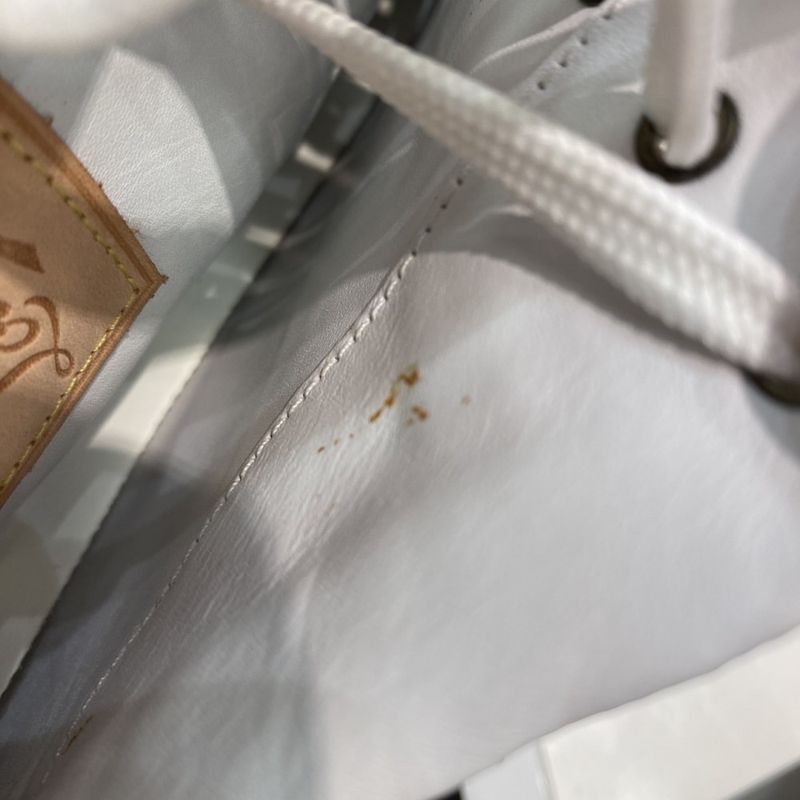 Louis Vuitton Sneakers Men's Perforated Logo LV Lagoon Low Cut Size 8 Shoes