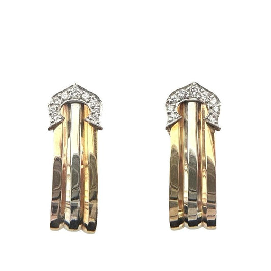 Cartier Earrings Ladies 2C Three Color Jewelry Accessories 750 18k Gold Cartier