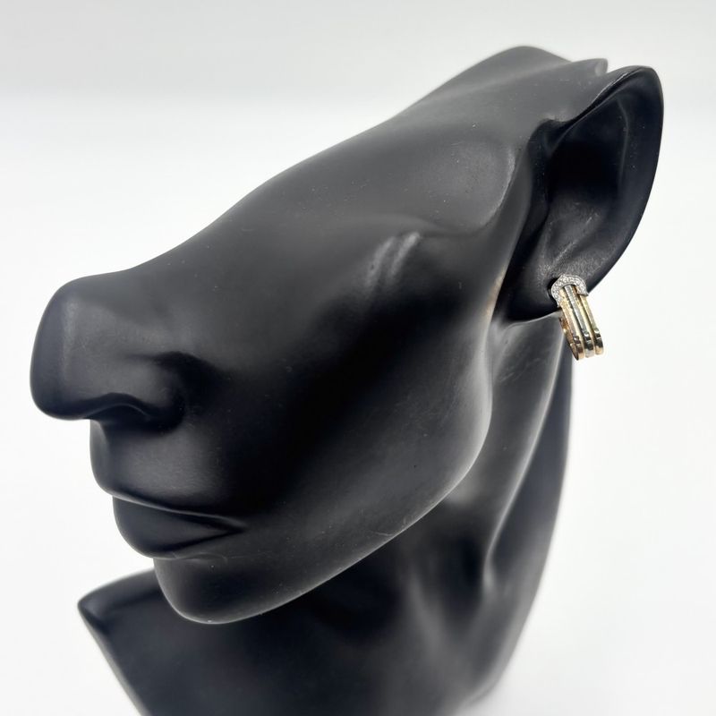 Cartier Earrings Ladies 2C Three Color Jewelry Accessories 750 18k Gold Cartier