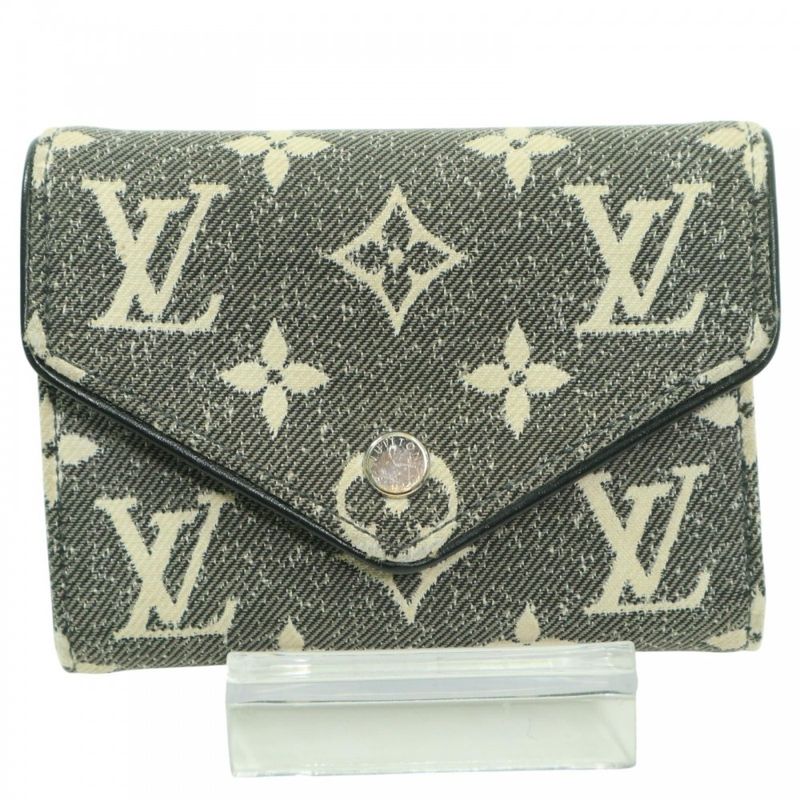 Louis Vuitton Trifold Wallet Women Monogram Jacquard Portefeuille Victorine