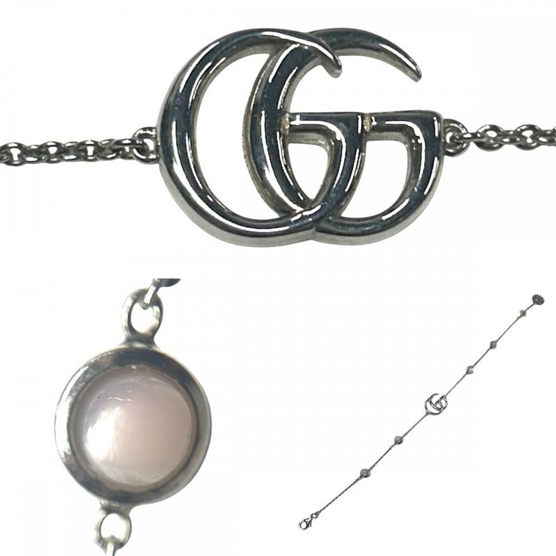 Gucci Bracelet Ladies Double G Mother Of Pearl Ag925 Jewelry Accessories Key GG