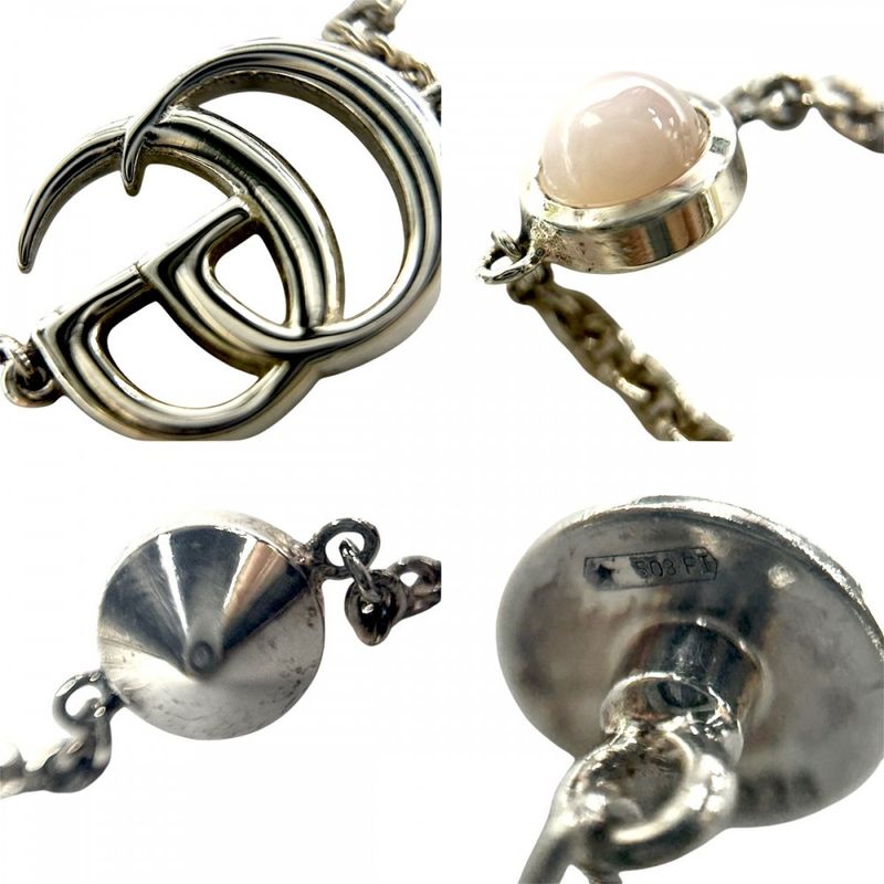 Gucci Bracelet Ladies Double G Mother Of Pearl Ag925 Jewelry Accessories Key GG