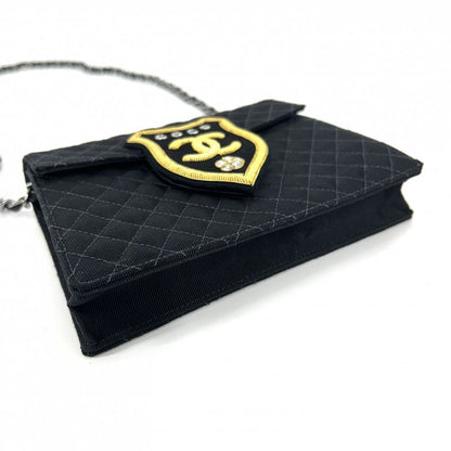 Chanel Shoulder Bag Women Matelasse Emblem Patch Coco Mark Chain Shoulder