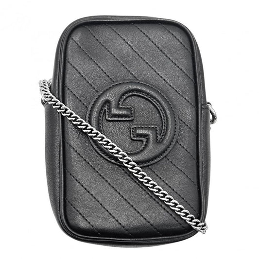 Gucci Shoulder Bag Women's GG Blonde Chain Pochette Shoulder Crossbody Small