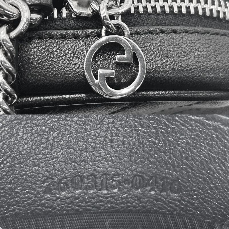 Gucci Shoulder Bag GG Blonde Chain Pochette Crossbody Small