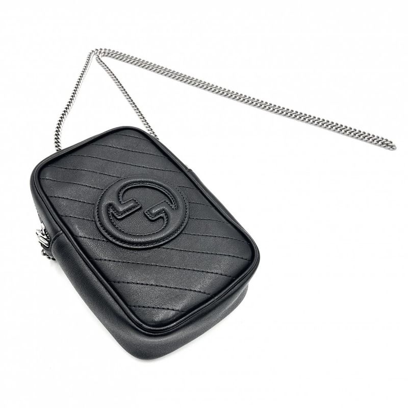 Gucci Shoulder Bag Women's GG Blonde Chain Pochette Shoulder Crossbody Small