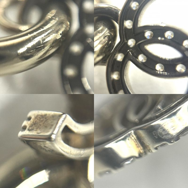 Chanel Earrings Women's Hoop Coco Mark Accessories Swing Coco Chanel Rhinestone