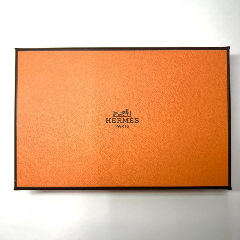 Hermes Coin Case Unisex Calvi Duo Coin Purse Card Case Small Men's Women's