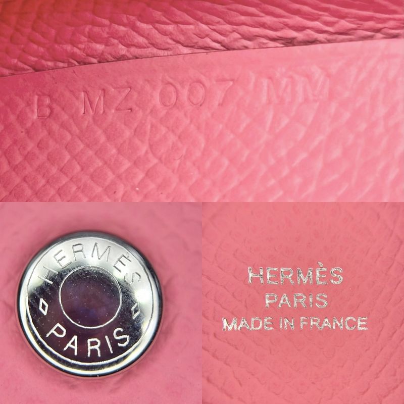 Hermes Coin Case Unisex Calvi Duo Coin Purse Card Case Small Men's Women's