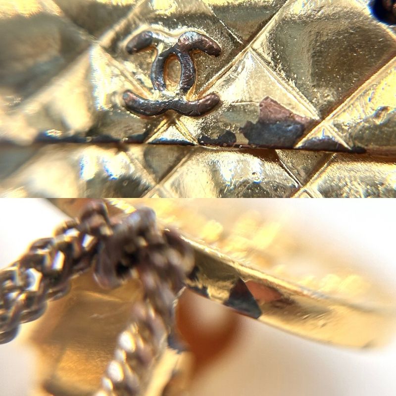 Chanel Earring Ladies Coco Mark Bag Motif Matelasse Swing Coco Vintage Accessori