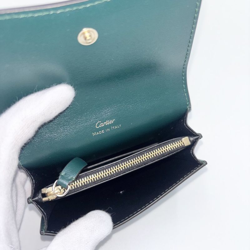 Cartier Coin Case Unisex Panther Card Case Coin Purse Business Card Holder Mini