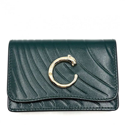 Cartier Coin Case Unisex Panther Card Case Coin Purse Business Card Holder Mini