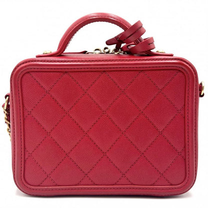 Chanel Shoulder Bag Women Quilted CC Filigree Vanity Mini Pochette