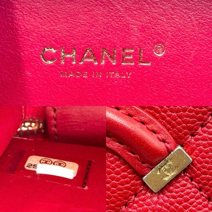 Chanel Shoulder Bag Women Quilted CC Filigree Vanity Mini Pochette