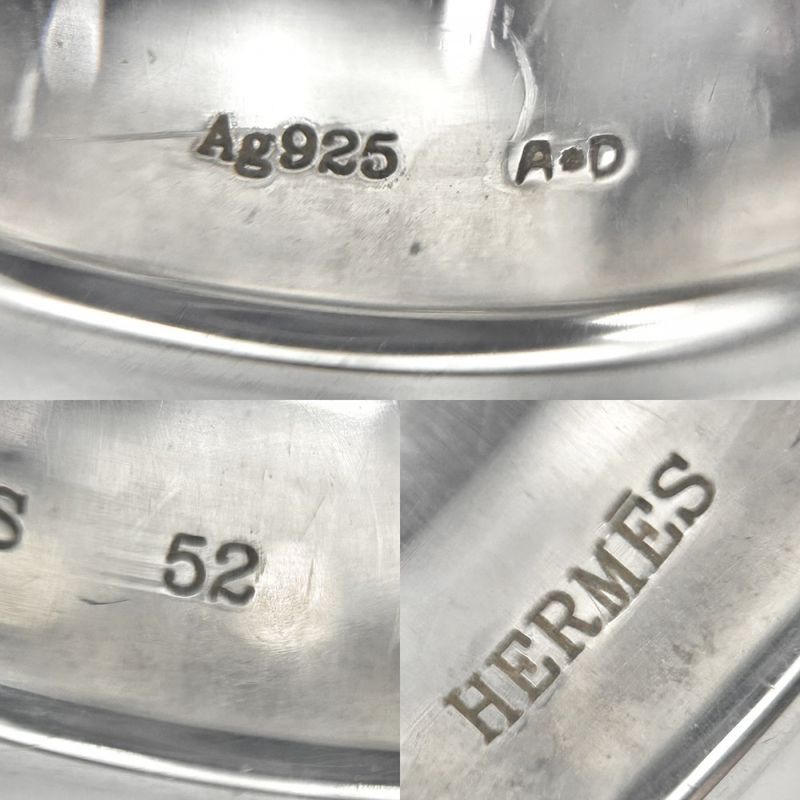 Hermes Rings Women's Eclipse Ribbon Ring Accessories Jewelry Small 52 Size