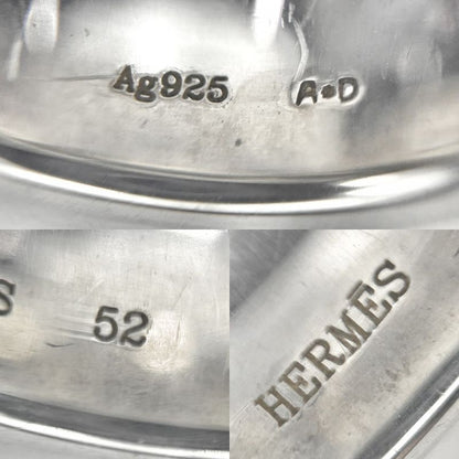 Hermes Rings Women's Eclipse Ribbon Ring Accessories Jewelry Small 52 Size
