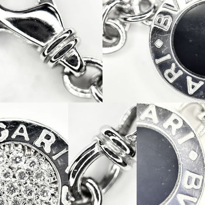 Bulgari Necklace Ladies Bulgari Reversible Pave Diamond Accessories 18k WG 750